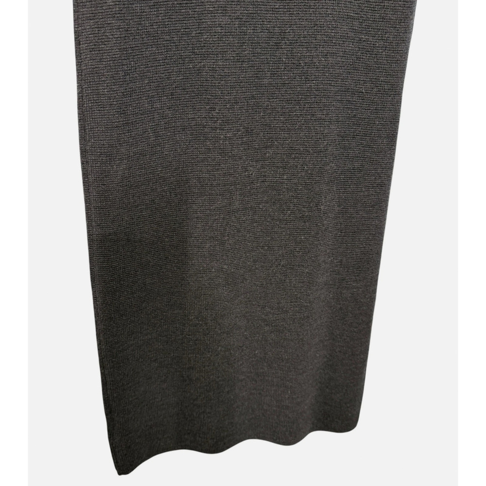 Jenni Kayne XS Wool $450 Sweater Dress Long Sleeve Ribbed Midi Charcoal Gray - Picture 8 of 10